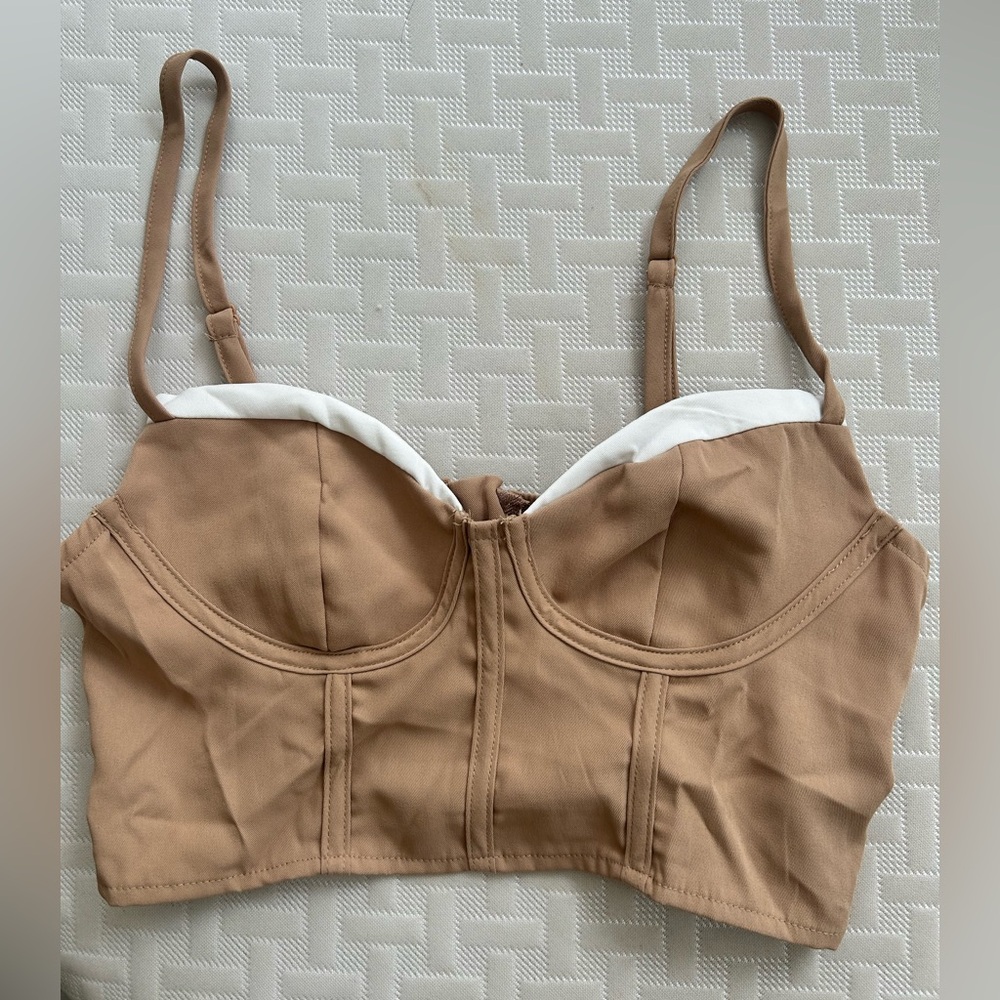 SHEIN Tan Bustier Bra